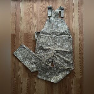 Women’s Dickies Ellis Floral Print Bib Paisley Overalls Medium